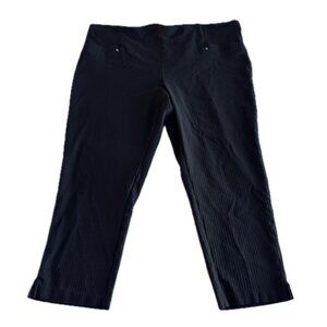 Maurices 2X BLACK Textured Skinny Ankle Pull-on Dress Pants